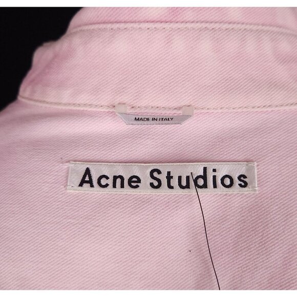 Acne Studios Panelled Denim Overshirt XS Mens Jacket Pink $540 - Picture 10 of 13